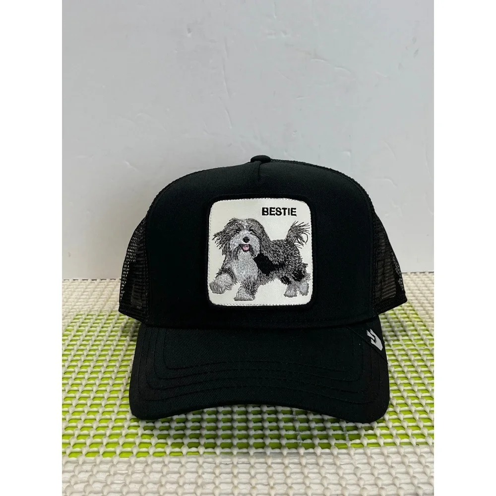Goorin Bros The Farm Bestie Dog Trucker Hat Black Snapback 101-1782 MSRP$40 NEW